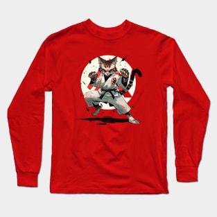 karate cat Long Sleeve T-Shirt